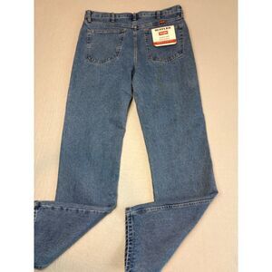 Wrangler Rustler Jeans Mens 36x34, Blue, Heavyweight, Straight NWT